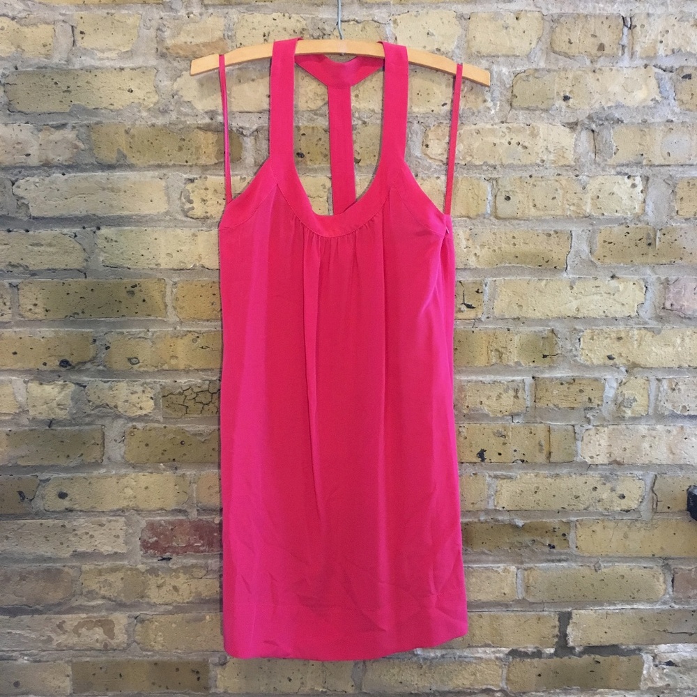 Banana Republic T-back silk cockatil dress XS